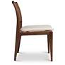 4_Modern Brazilian Charlotte 19.5" Wide Medley Ivory Dining Chair Nogal Frame more views
