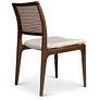 5_Modern Brazilian Charlotte 19.5" Wide Medley Ivory Dining Chair Nogal Frame more views