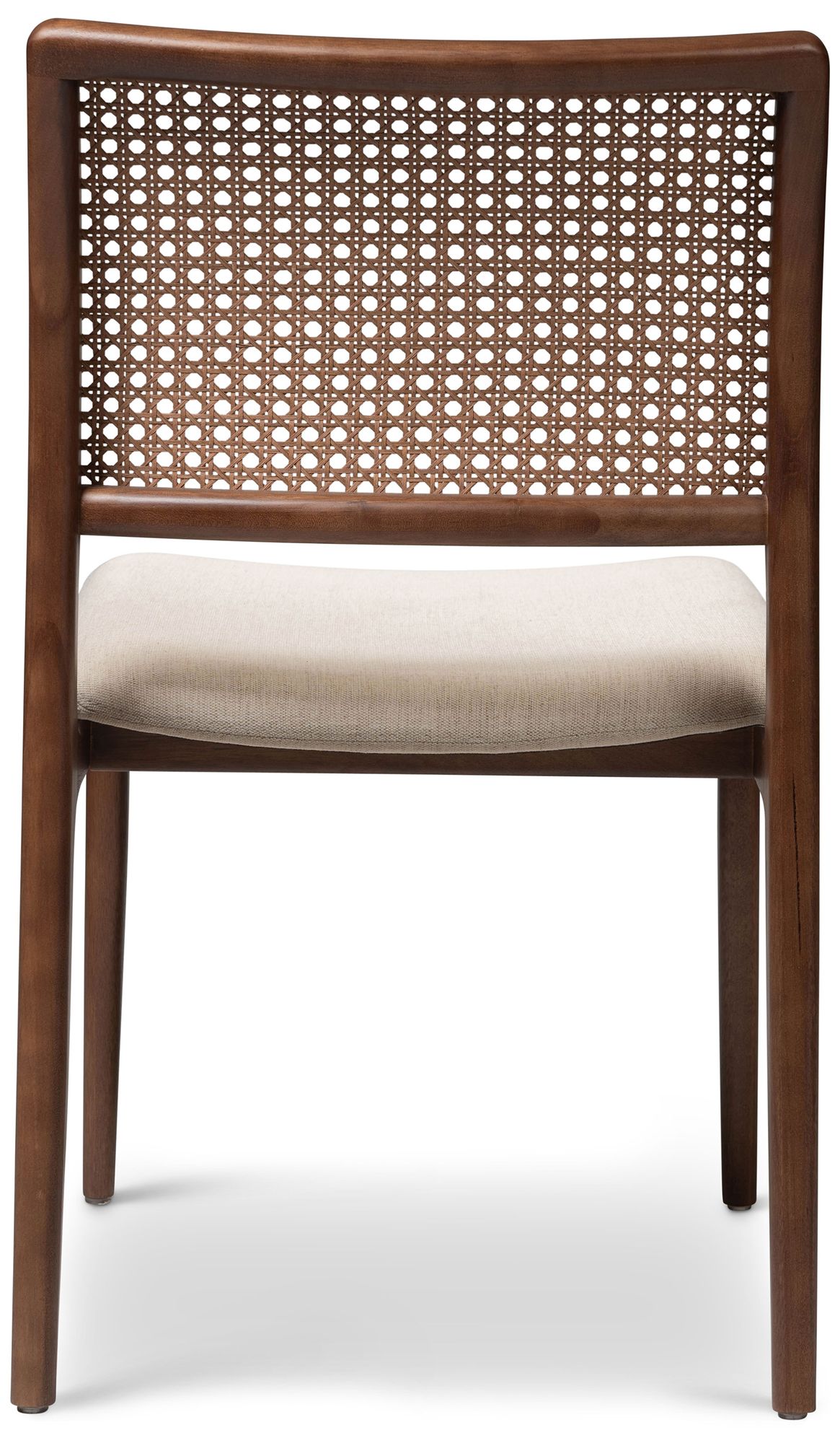 Image 6 Modern Brazilian Charlotte 19.5" Wide Medley Ivory Dining Chair Nogal Frame more views