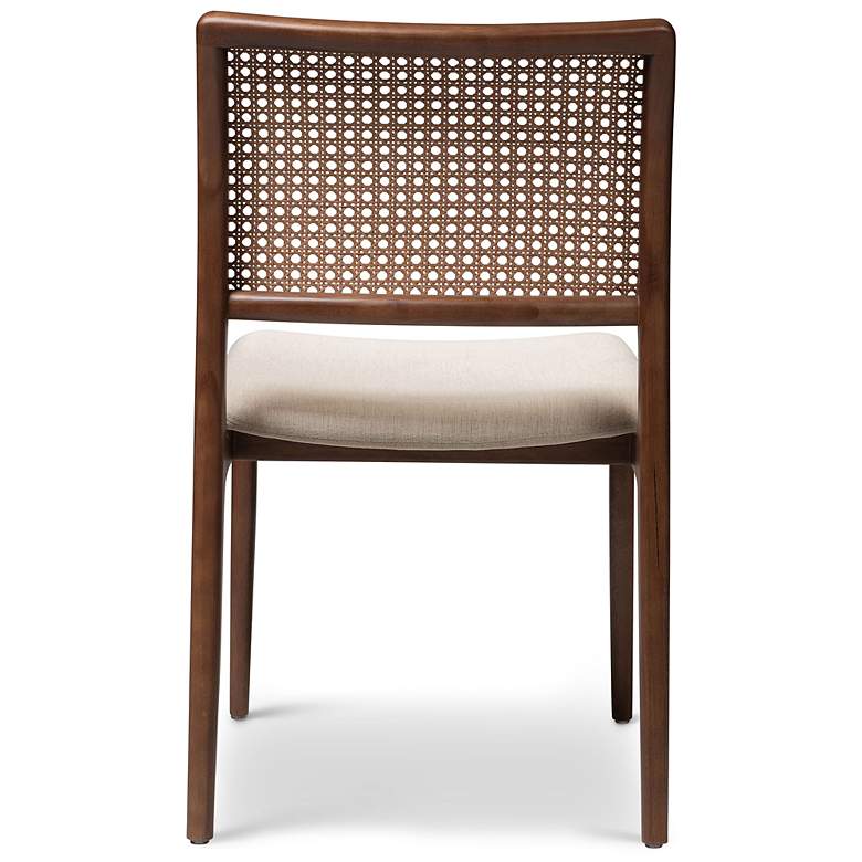Image 6 Modern Brazilian Charlotte 19.5" Wide Medley Ivory Dining Chair Nogal Frame more views