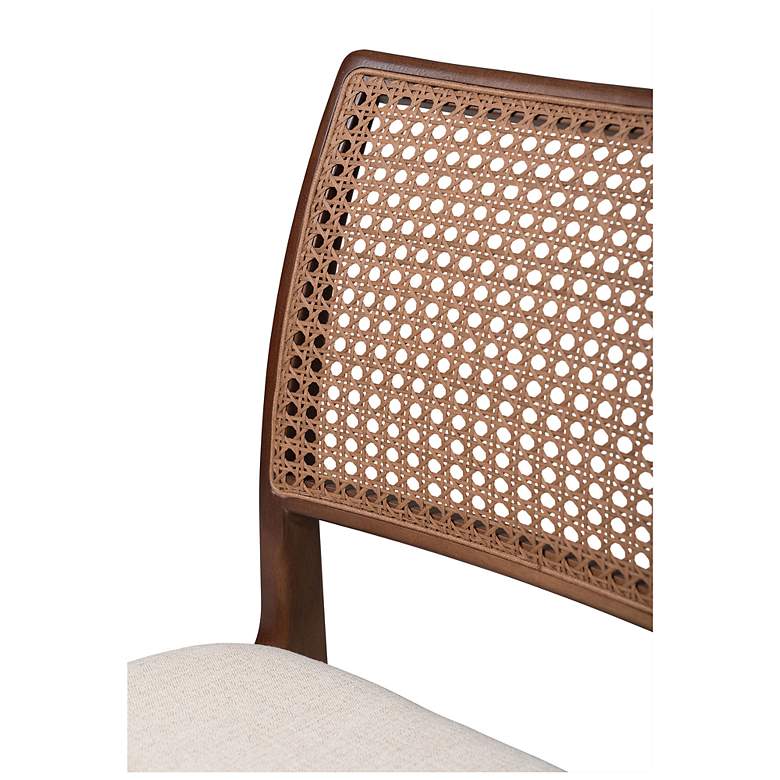 Image 7 Modern Brazilian Charlotte 19.5" Wide Medley Ivory Dining Chair Nogal Frame more views