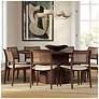 Modern Brazilian Charlotte 19.5" Wide Medley Ivory Dining Chair Nogal Frame