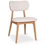 2_Modern Brazilian Claudia 20.5"W Harvest Natural Dining Chair Damasco Frame more views