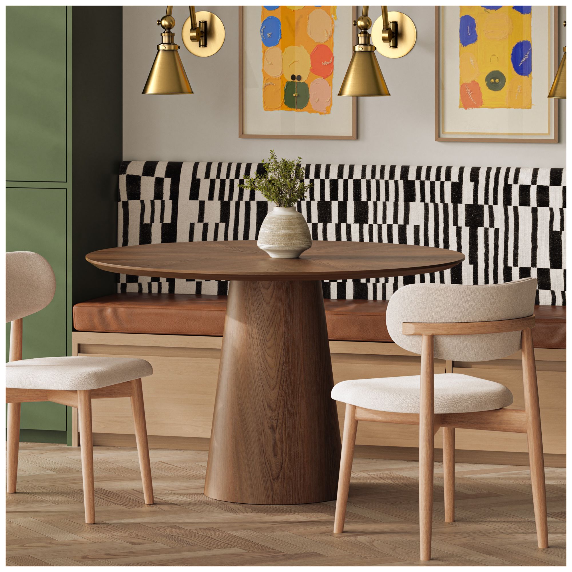 Image 5 Modern Brazilian Claudia 20.5"W Harvest Natural Dining Chair Damasco Frame more views