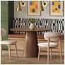 5_Modern Brazilian Claudia 20.5"W Harvest Natural Dining Chair Damasco Frame more views