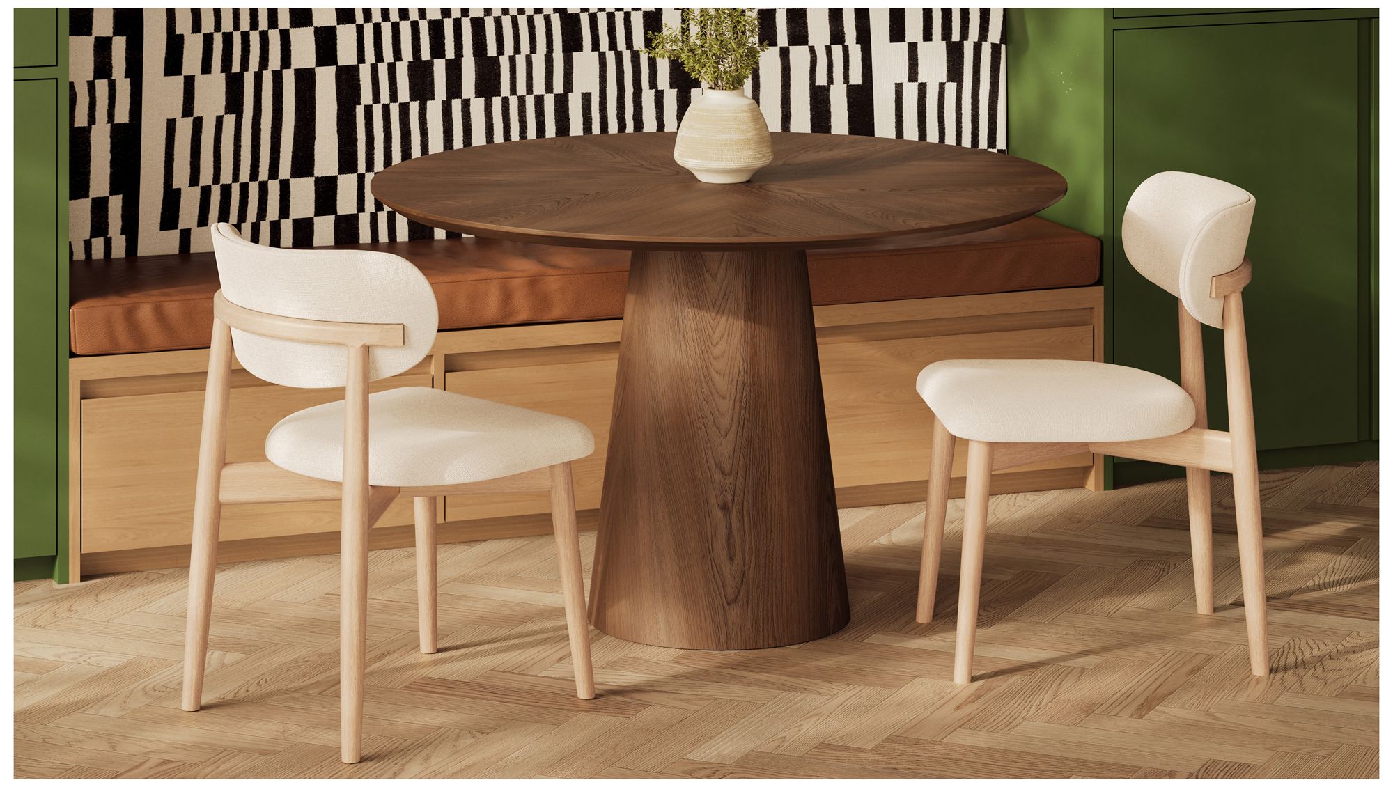 Image 6 Modern Brazilian Claudia 20.5"W Harvest Natural Dining Chair Damasco Frame more views