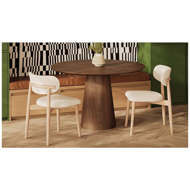 Image 6 Modern Brazilian Claudia 20.5"W Harvest Natural Dining Chair Damasco Frame more views