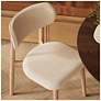 Modern Brazilian Claudia 20.5"W Harvest Natural Dining Chair Damasco Frame