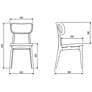 Modern Brazilian Claudia 20.5"W Harvest Natural Dining Chair Damasco Frame