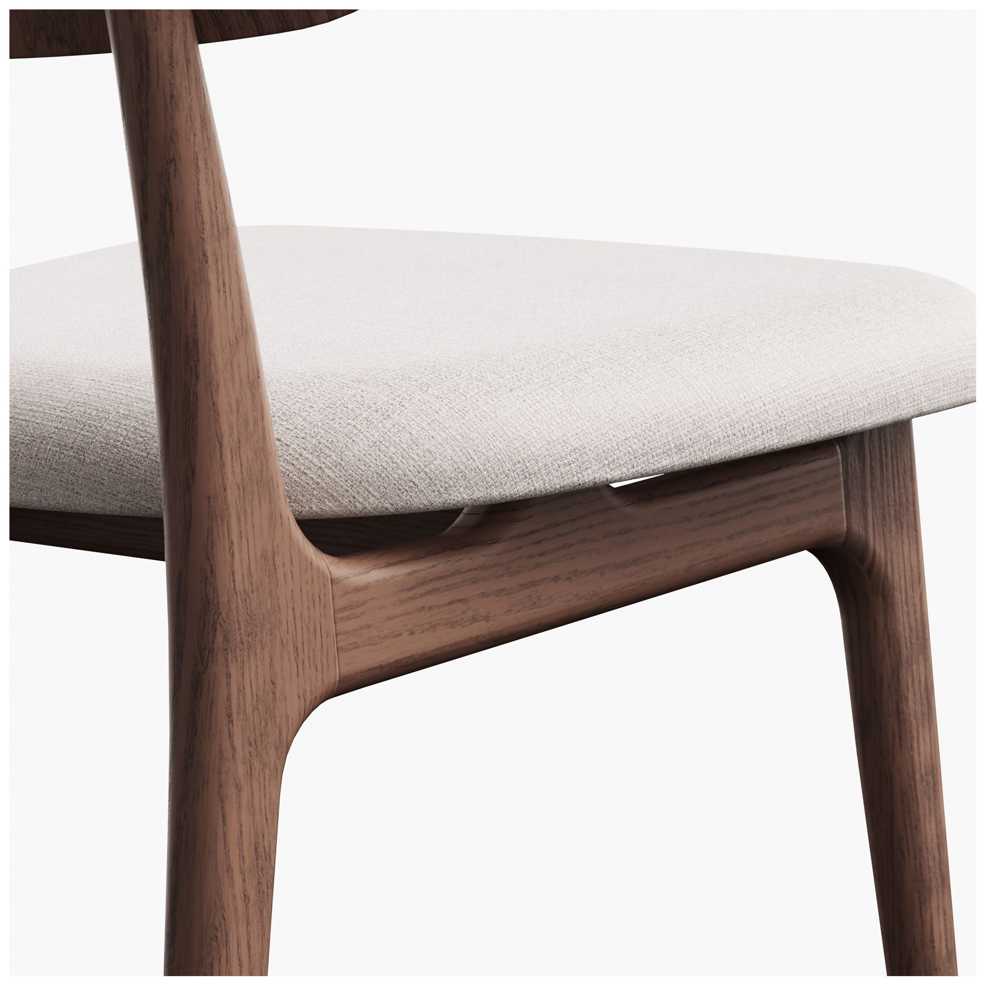 Modern Brazilian Claudia 20.5"W Harvest Natural Dining Chair Nogal Frame