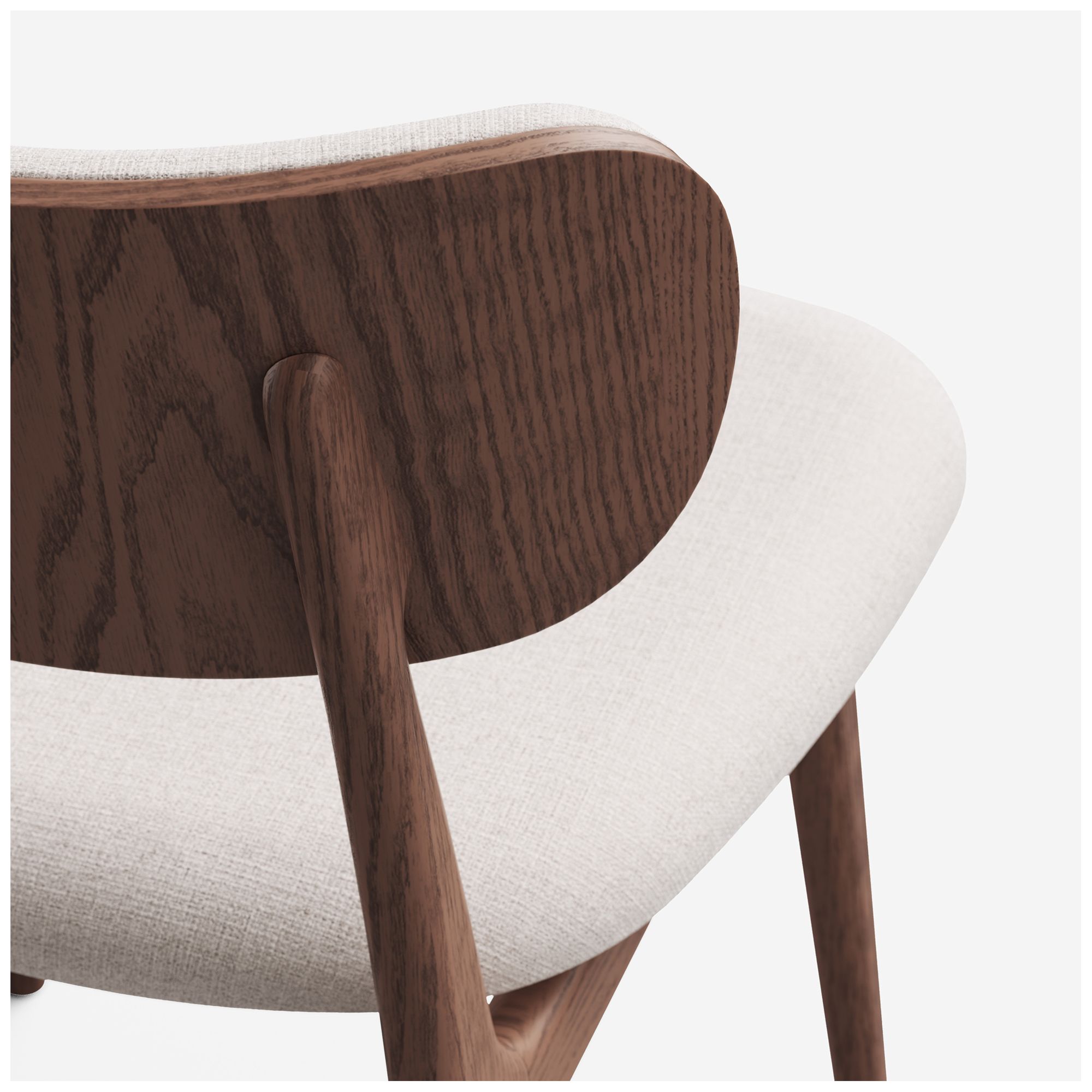 Modern Brazilian Claudia 20.5"W Harvest Natural Dining Chair Nogal Frame