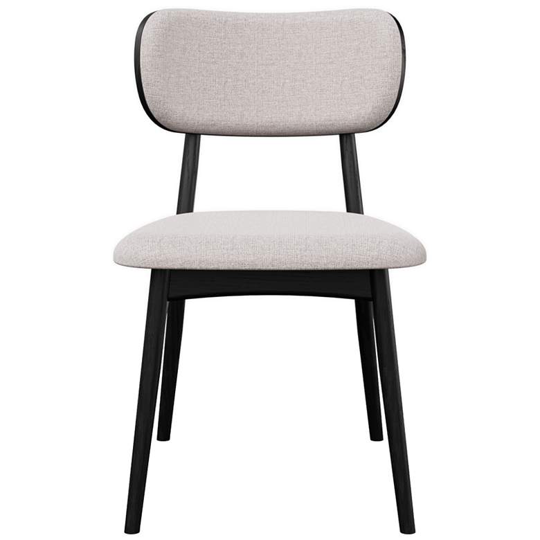 Image 1 Modern Brazilian Claudia 20.5" Wide Harvest Jute Dining Chair Ebano Frame