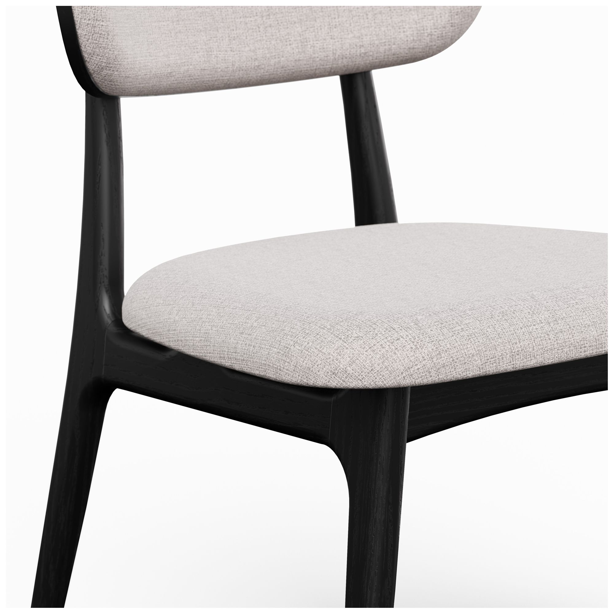 Image 7 Modern Brazilian Claudia 20.5" Wide Harvest Jute Dining Chair Ebano Frame more views