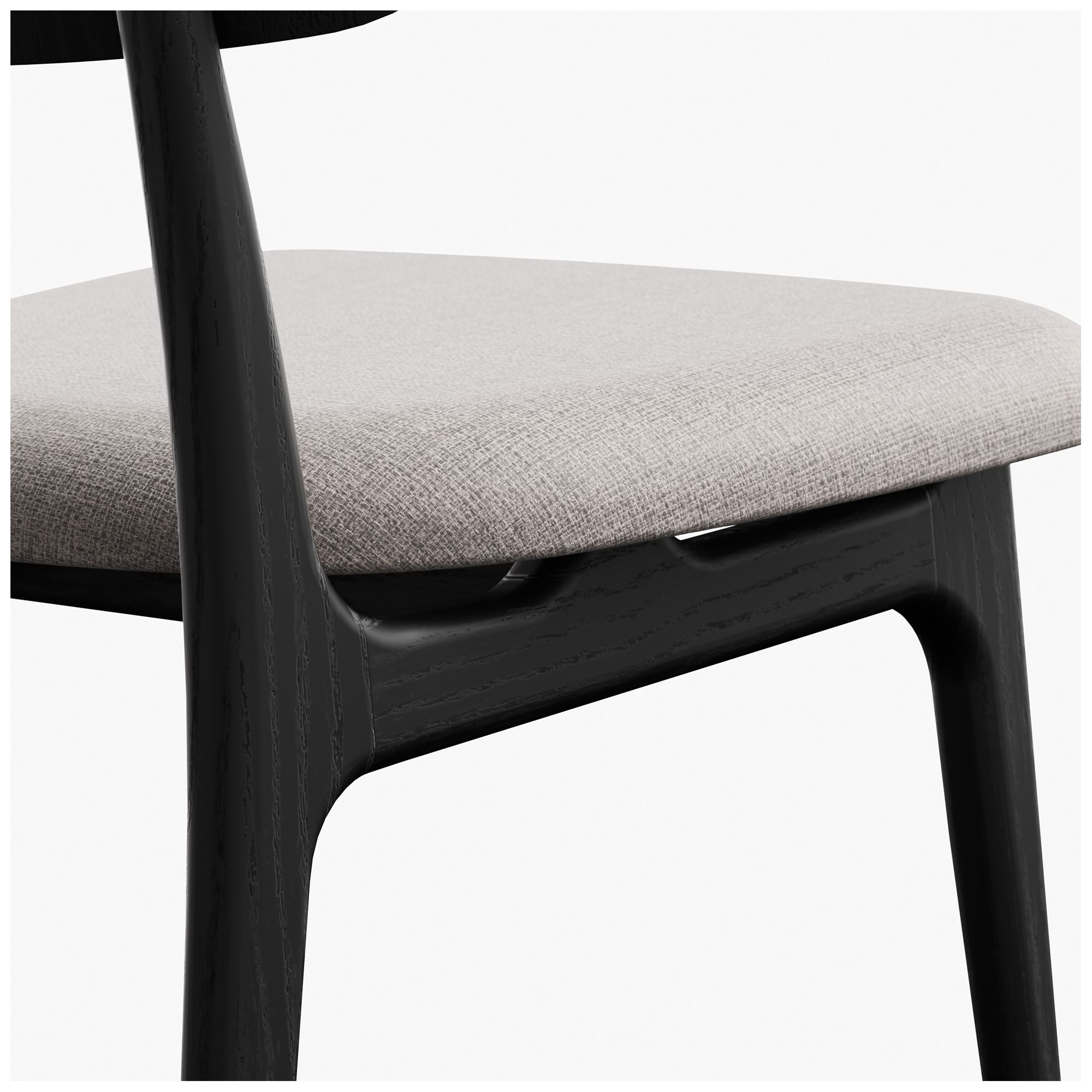 Modern Brazilian Claudia 20.5" Wide Harvest Jute Dining Chair Ebano Frame