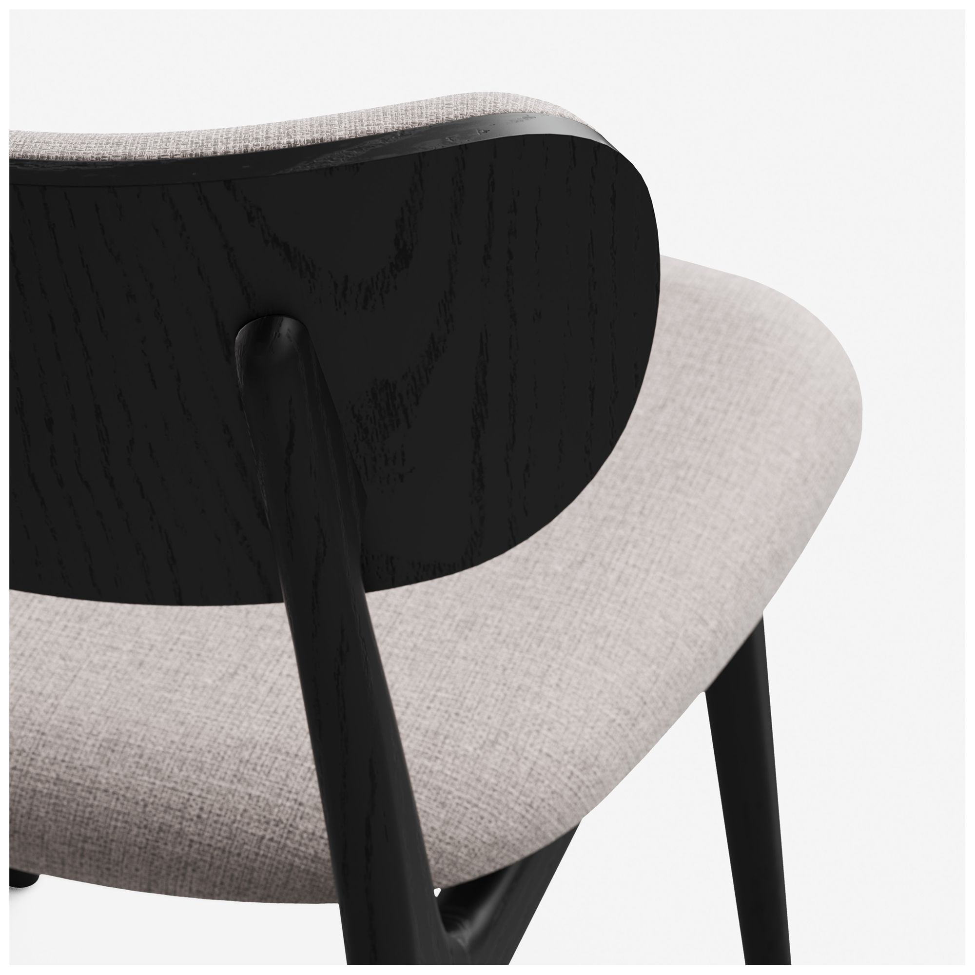 Modern Brazilian Claudia 20.5" Wide Harvest Jute Dining Chair Ebano Frame