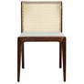 1_Modern Brazilian Eloa 19.5"W Medley Ivory Dining Chair Nogal, Natural Frame