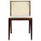 Modern Brazilian Eloa 19.5"W Medley Ivory Dining Chair Nogal, Natural Frame