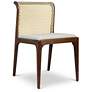 2_Modern Brazilian Eloa 19.5"W Medley Ivory Dining Chair Nogal, Natural Frame more views