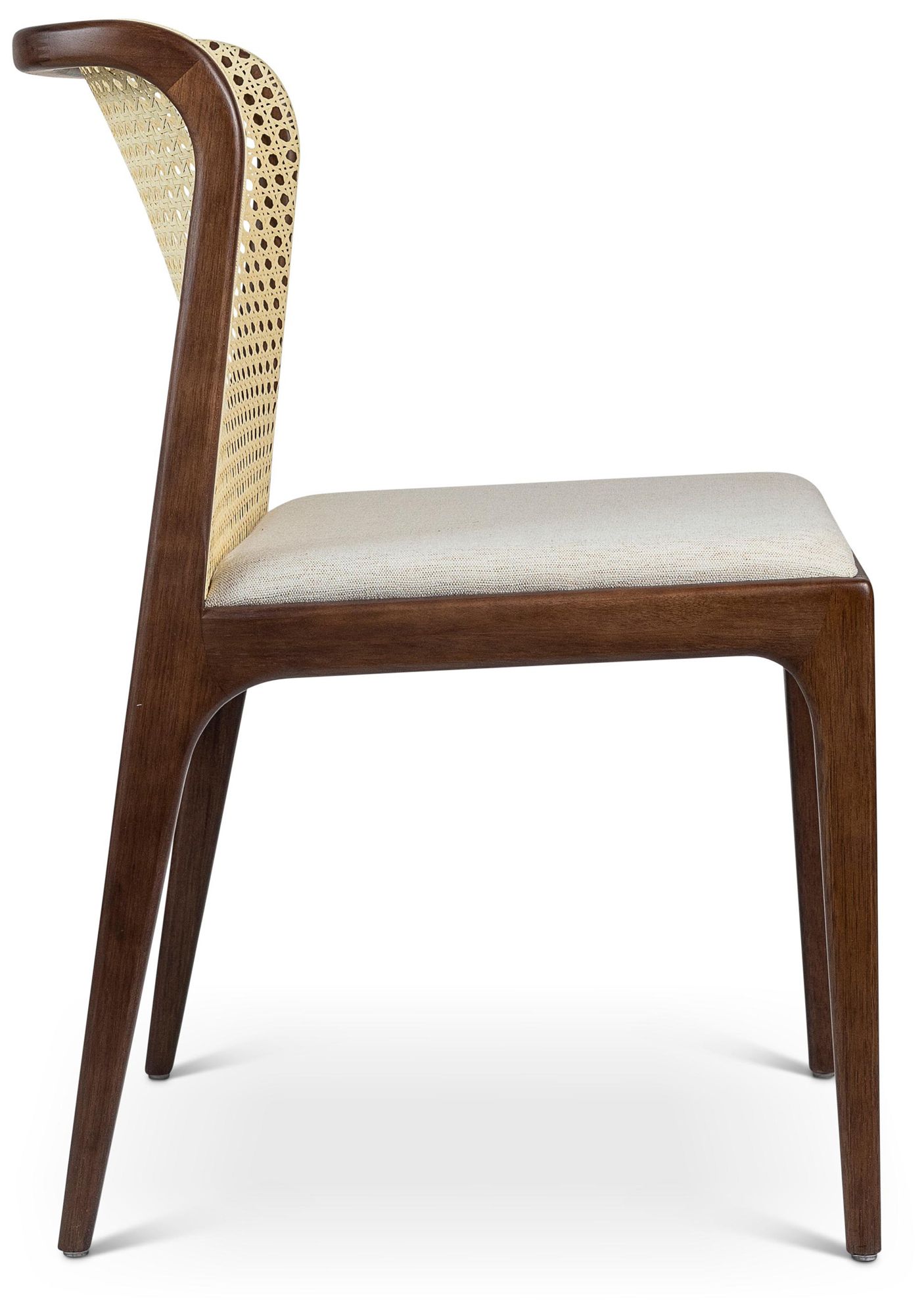 Image 3 Modern Brazilian Eloa 19.5"W Medley Ivory Dining Chair Nogal, Natural Frame more views