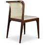 4_Modern Brazilian Eloa 19.5"W Medley Ivory Dining Chair Nogal, Natural Frame more views