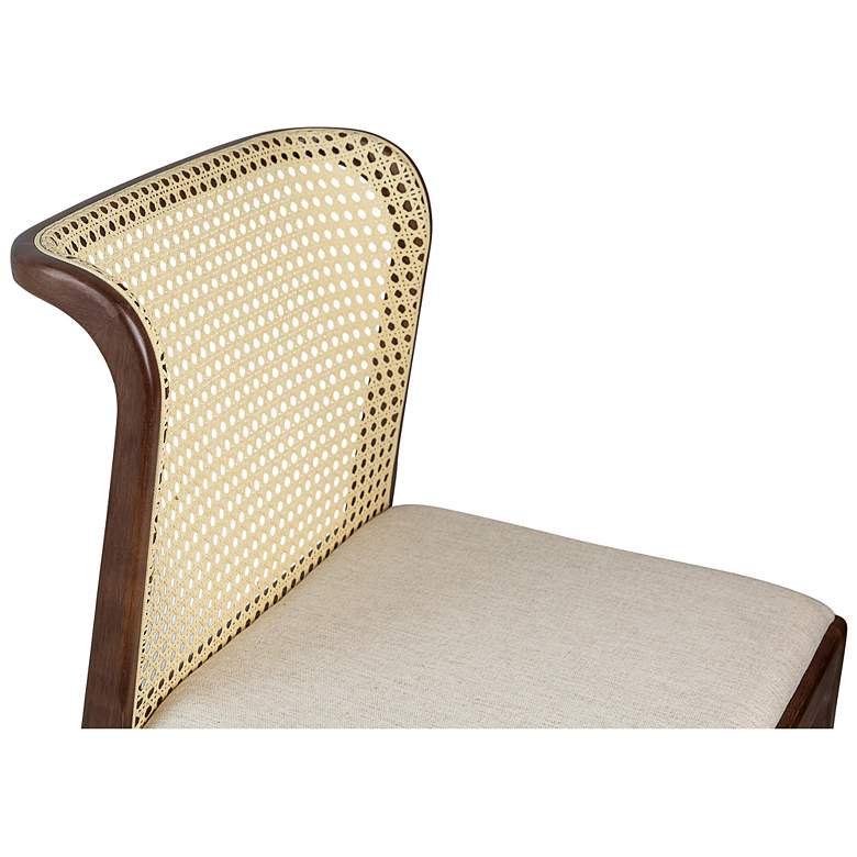 Image 6 Modern Brazilian Eloa 19.5"W Medley Ivory Dining Chair Nogal, Natural Frame more views