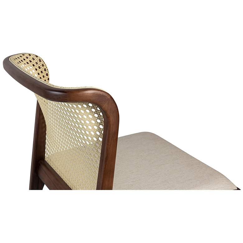 Image 7 Modern Brazilian Eloa 19.5"W Medley Ivory Dining Chair Nogal, Natural Frame more views