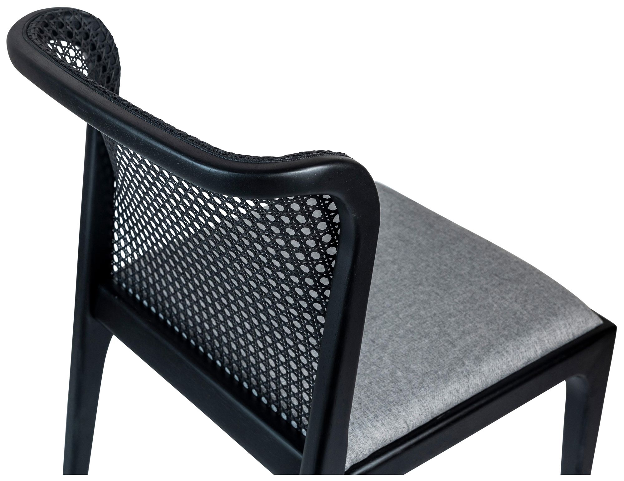 Image 6 Modern Brazilian Eloa 19.5" Wide Essence Grey Dining Chair Ebano Frame more views