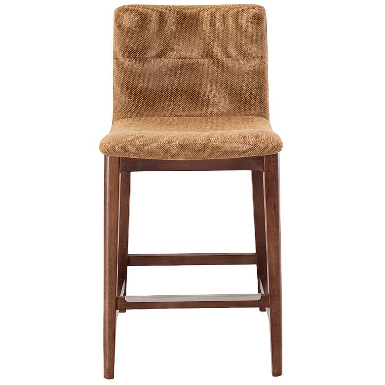 Image 2 Modern Brazilian Godan 18"W Jackpot Terracotta Counter Stool Nogal Frame