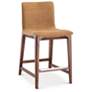 3_Modern Brazilian Godan 18"W Jackpot Terracotta Counter Stool Nogal Frame more views