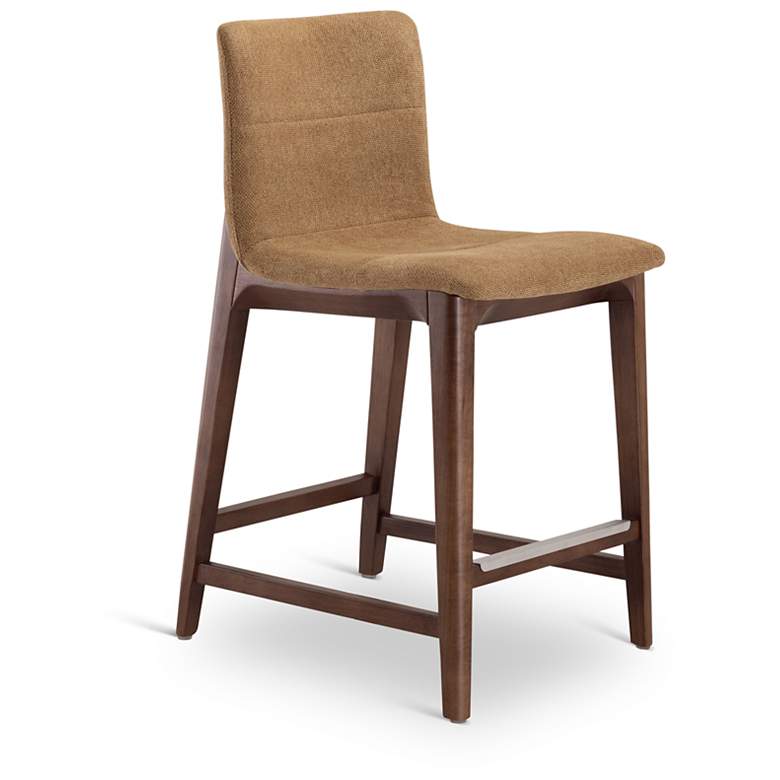 Image 4 Modern Brazilian Godan 18"W Jackpot Terracotta Counter Stool Nogal Frame more views