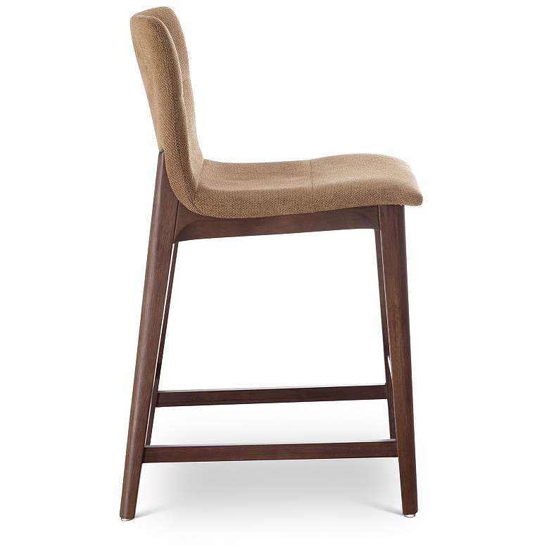 Image 5 Modern Brazilian Godan 18"W Jackpot Terracotta Counter Stool Nogal Frame more views