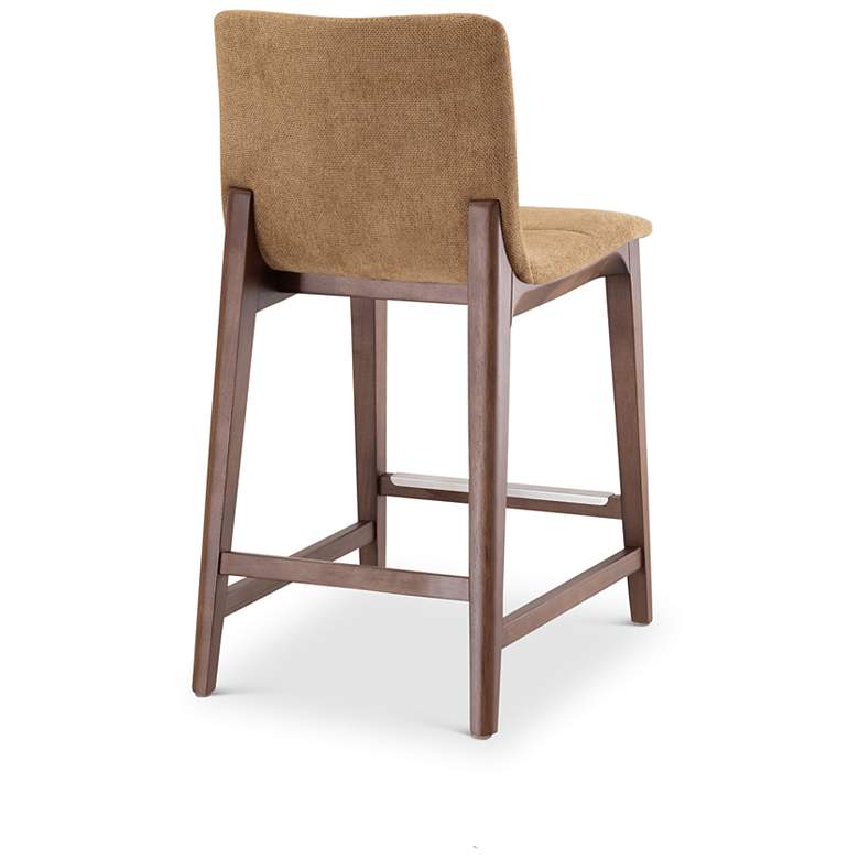 Image 6 Modern Brazilian Godan 18"W Jackpot Terracotta Counter Stool Nogal Frame more views