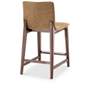 6_Modern Brazilian Godan 18"W Jackpot Terracotta Counter Stool Nogal Frame more views