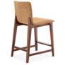 7_Modern Brazilian Godan 18"W Jackpot Terracotta Counter Stool Nogal Frame more views