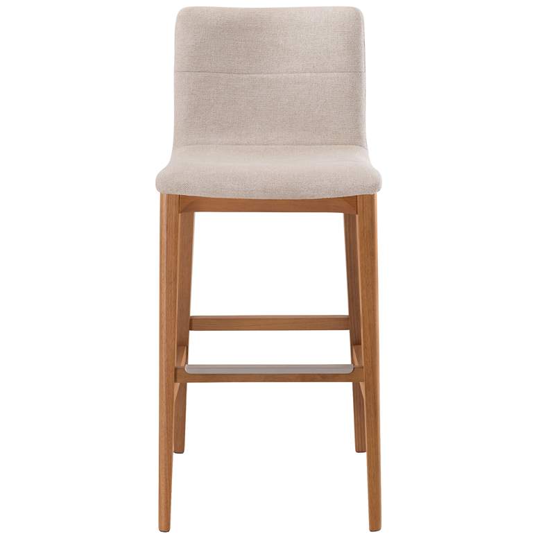 Image 1 Modern Brazilian Godan 18" Wide Harvest Natural Bar Stool Domasco Frame