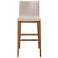 Modern Brazilian Godan 18" Wide Harvest Natural Bar Stool Domasco Frame