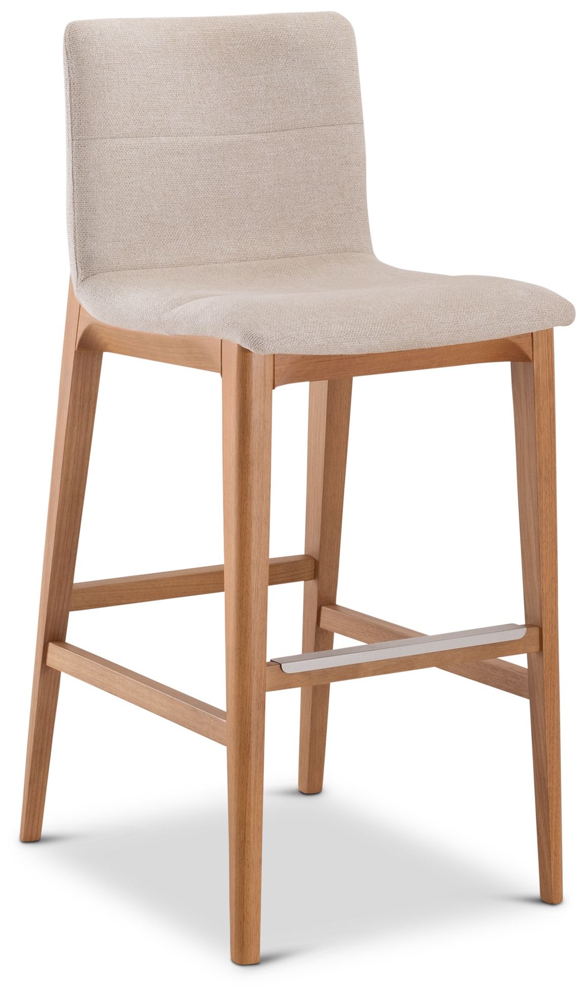 Image 2 Modern Brazilian Godan 18" Wide Harvest Natural Bar Stool Domasco Frame more views