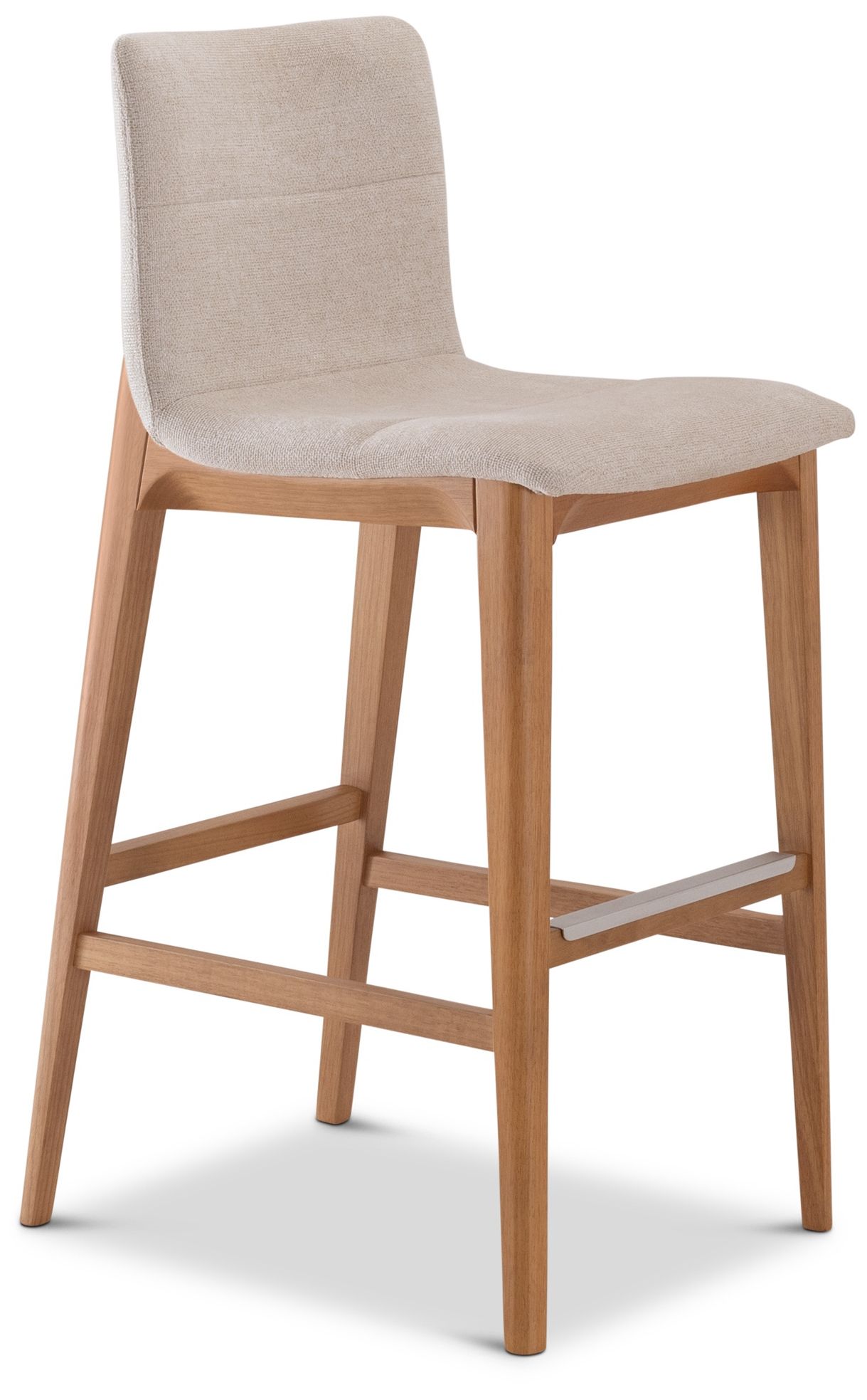 Image 3 Modern Brazilian Godan 18" Wide Harvest Natural Bar Stool Domasco Frame more views