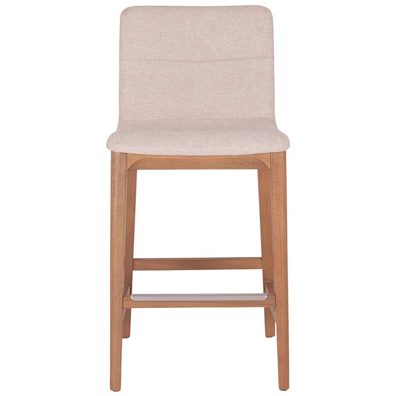 Image 1 Modern Brazilian Godan 18" Wide Harvest Natural Counter Stool Domasco Frame