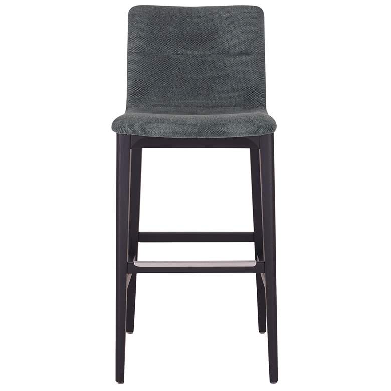 Image 1 Modern Brazilian Godan 18" Wide Jackpot Teal Bar Stool Ebano Frame
