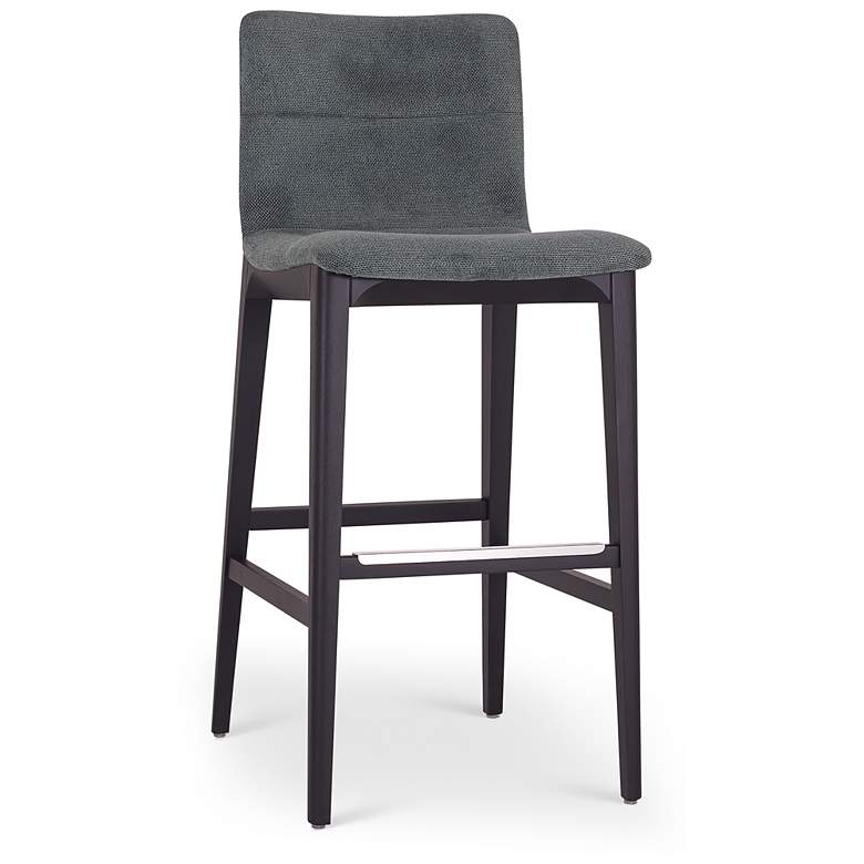 Image 2 Modern Brazilian Godan 18" Wide Jackpot Teal Bar Stool Ebano Frame more views