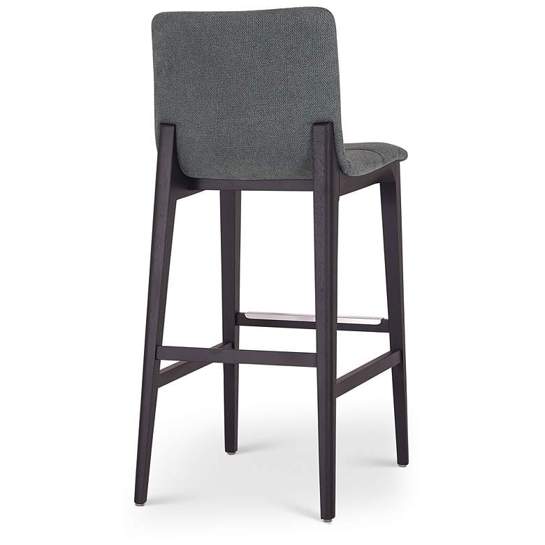 Image 4 Modern Brazilian Godan 18" Wide Jackpot Teal Bar Stool Ebano Frame more views