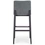5_Modern Brazilian Godan 18" Wide Jackpot Teal Bar Stool Ebano Frame more views