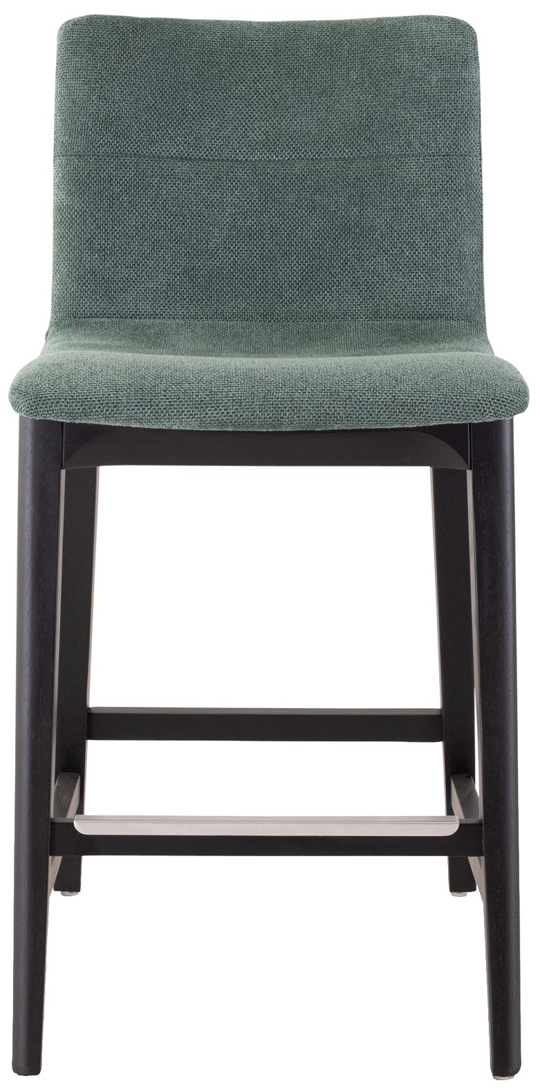Image 2 Modern Brazilian Godan 18" Wide Jackpot Teal Counter Stool Ebano Frame