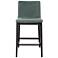 Modern Brazilian Godan 18" Wide Jackpot Teal Counter Stool Ebano Frame