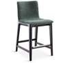 3_Modern Brazilian Godan 18" Wide Jackpot Teal Counter Stool Ebano Frame more views