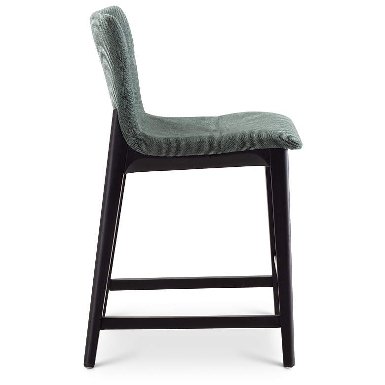 Image 4 Modern Brazilian Godan 18" Wide Jackpot Teal Counter Stool Ebano Frame more views