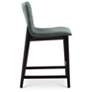 4_Modern Brazilian Godan 18" Wide Jackpot Teal Counter Stool Ebano Frame more views