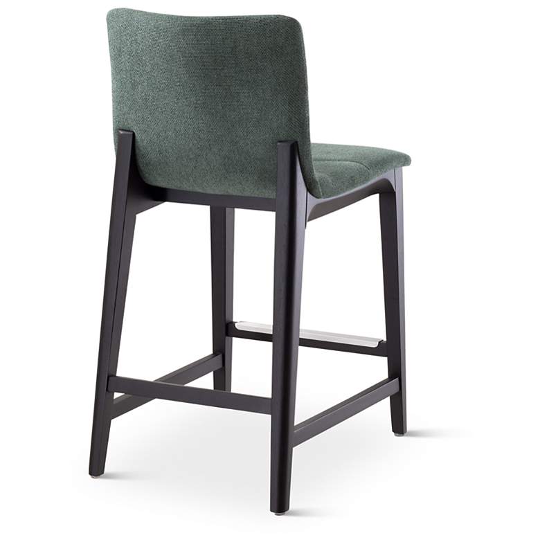Image 6 Modern Brazilian Godan 18" Wide Jackpot Teal Counter Stool Ebano Frame more views