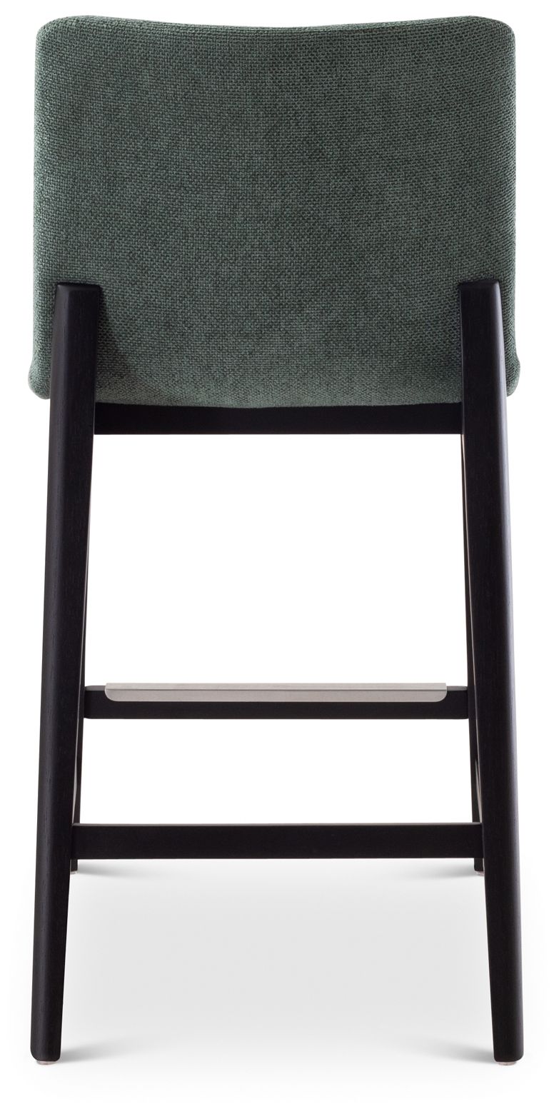 Image 7 Modern Brazilian Godan 18" Wide Jackpot Teal Counter Stool Ebano Frame more views